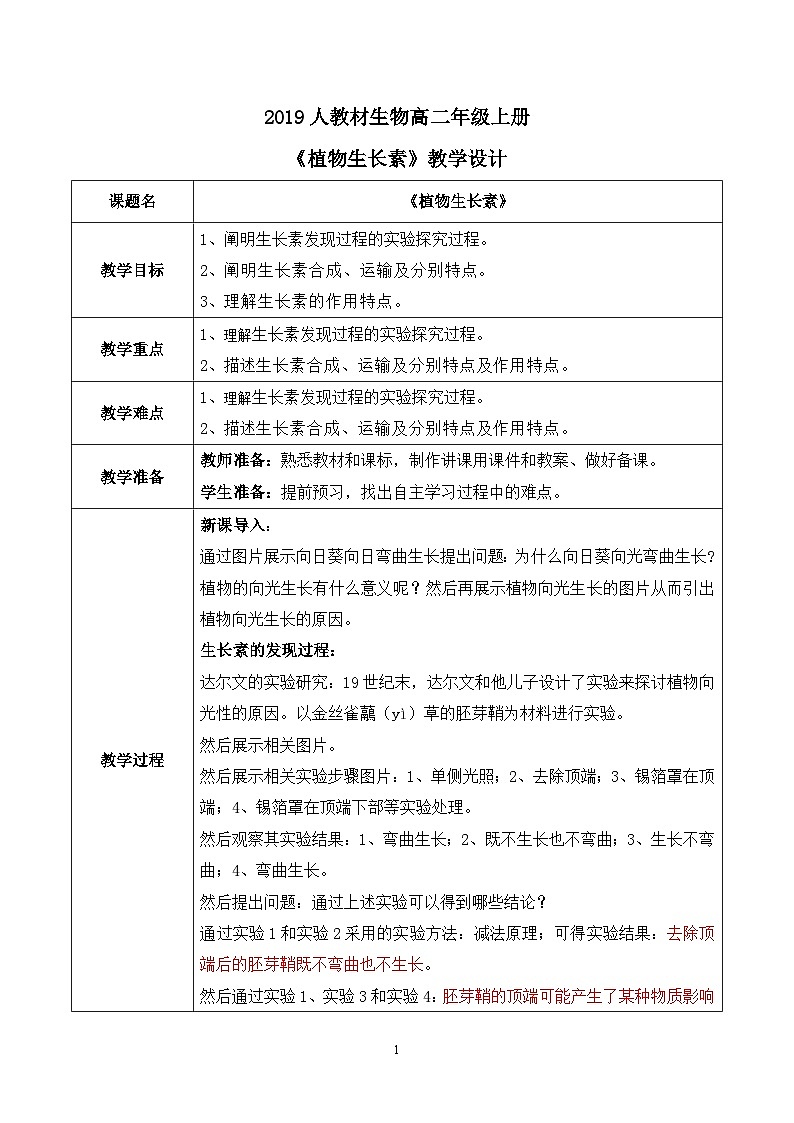 第一节《植物生长素》课件+教案01