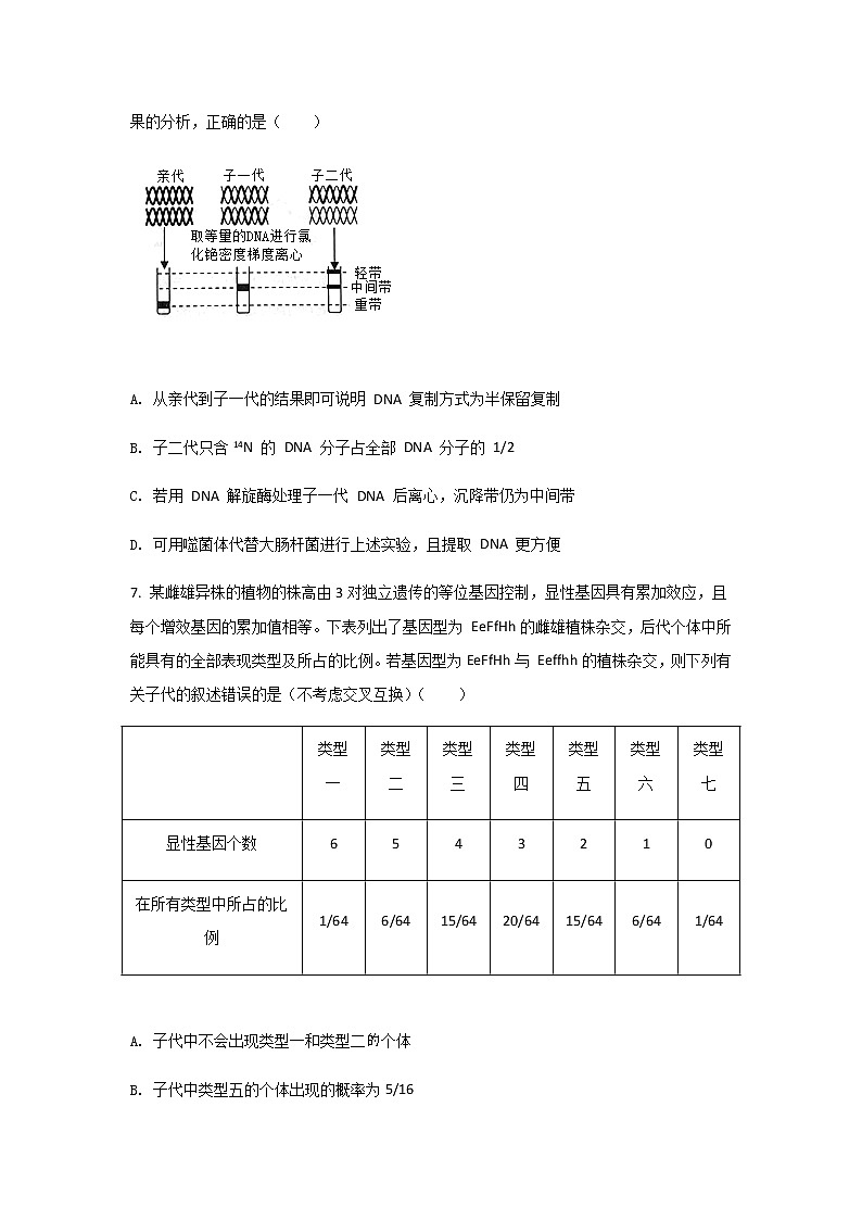 2021-2022学年江西省景德镇一中高一下学期期中质量检测试生物试卷含答案03
