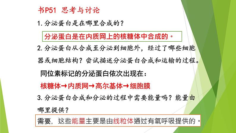 人教版2019高中生物必修1《3.2 细胞器之间的分工合作 （第2课时）》课件第8页