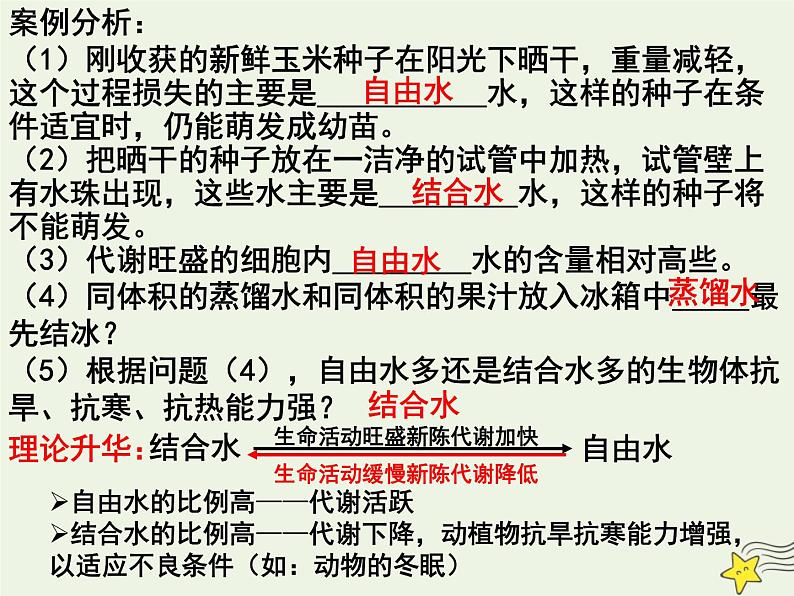 新人教版高中生物必修1第二单元细胞中的无机物课件第7页