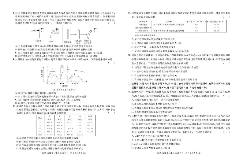 生物正文-河北版-“决胜新高考·名校交流“2021届高三3月联考卷第2页