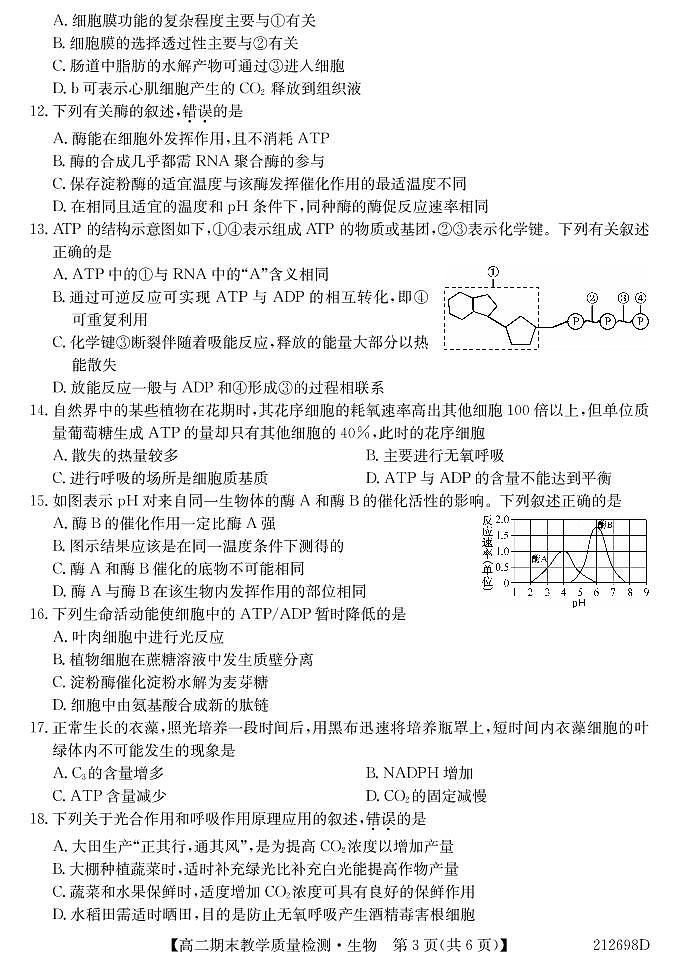 2021北海高二下学期期末生物试题PDF版含答案03