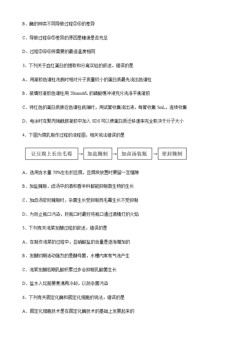 2021成都蓉城名校联盟高二下学期期中联考生物试题含答案第2页