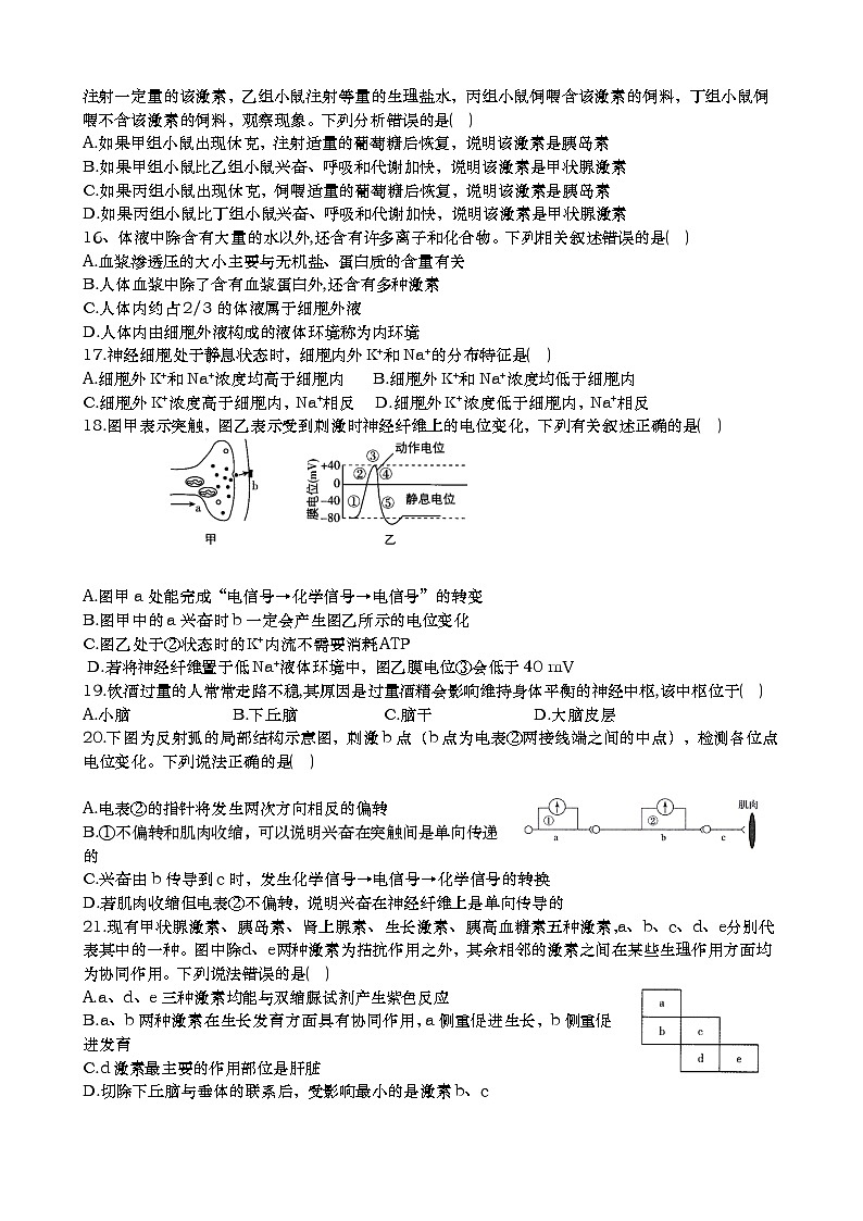 高二生物（理）试卷第3页