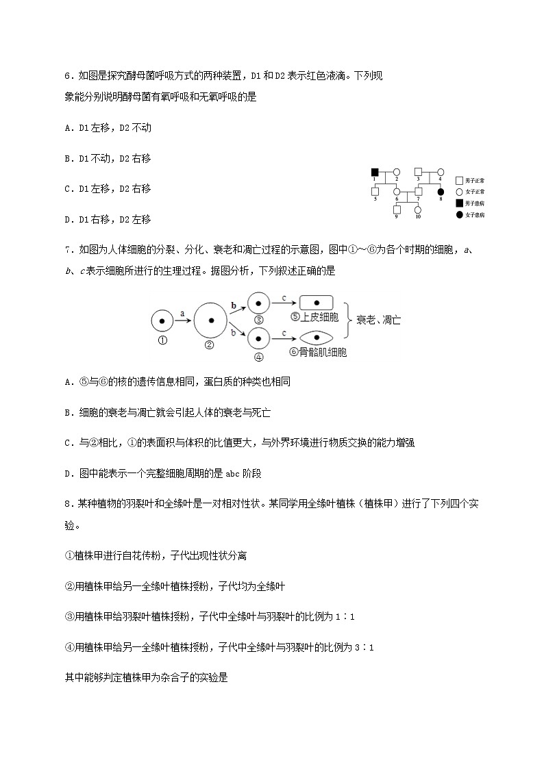 2020兰州一中高二下学期期末考试生物（理）试题含答案03