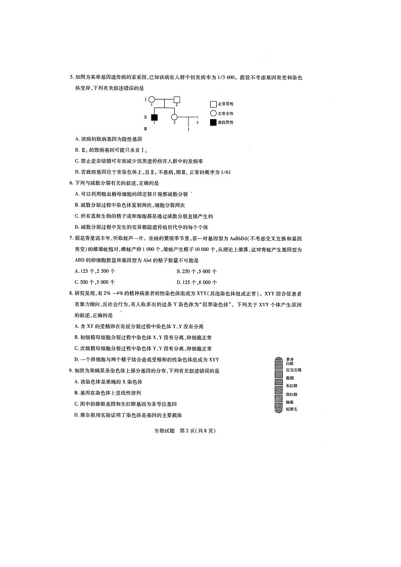 2021商丘部分学校高一下学期期末考试生物试题扫描版含答案02