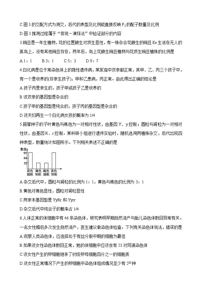 2021湖南省A佳大联考高一下学期4月期中考试生物试题含解析02