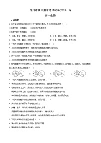 2021梅州高一上学期期末考试生物试题含答案