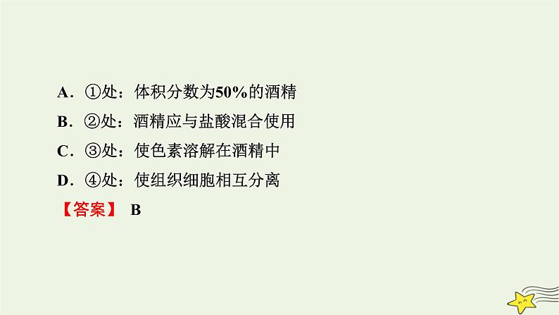 高考生物二轮复习热点专训3酒精及其在生物实验中的作用课件第8页