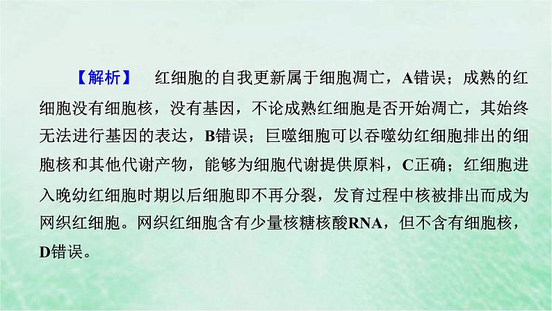 高考生物二轮复习热点专训4红细胞课件第4页