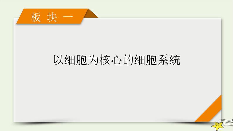 高考生物二轮复习板块1以细胞为核心的细胞系统专题1细胞的分子组成和细胞的结构课件第1页