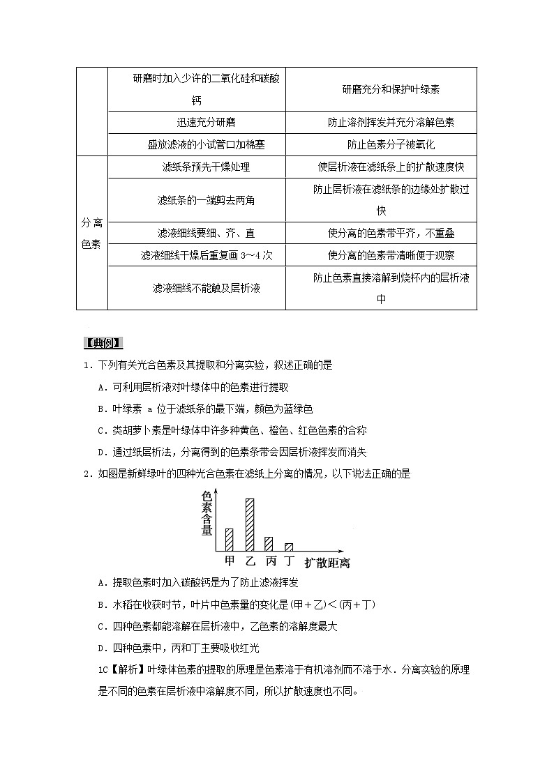 浙江专用高考生物一轮复习考点06光合作用含解析第3页