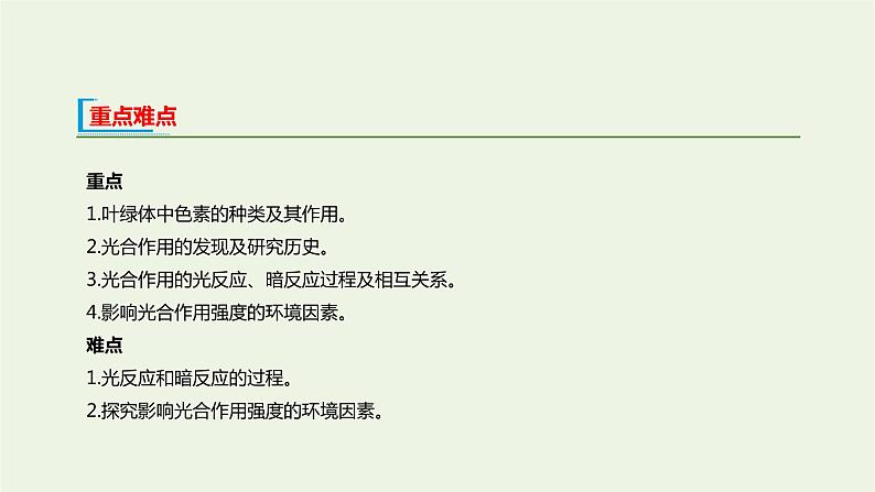 新人教版高中生物必修1第5章细胞的能量供应和利用第4节光合作用与能量转化课件03