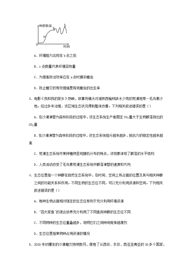 新教材高二生物下学期暑假训练8生物与环境含答案第2页