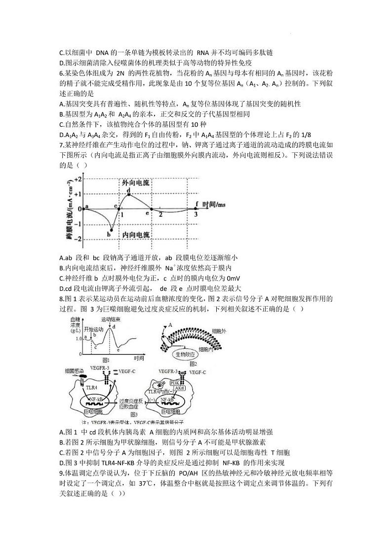 2022届山东省德州市高三下学期4月联合质量测生物试卷（PDF含答案）03