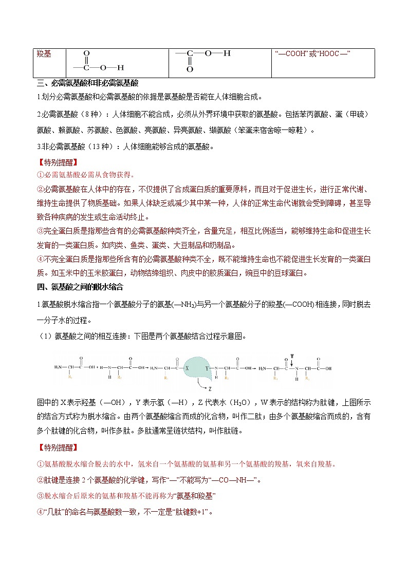 第04讲 蛋白质是生命活动的主要承担者-【暑假自学课】2022年高一生物暑假精品课（人教版2019必修1）（解析版）第3页