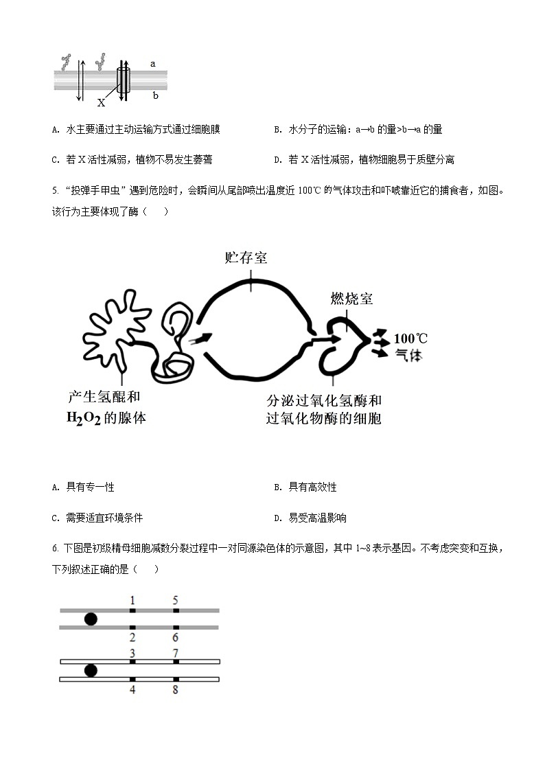 2022届天津市红桥区高三下学期二模生物试题含解析02