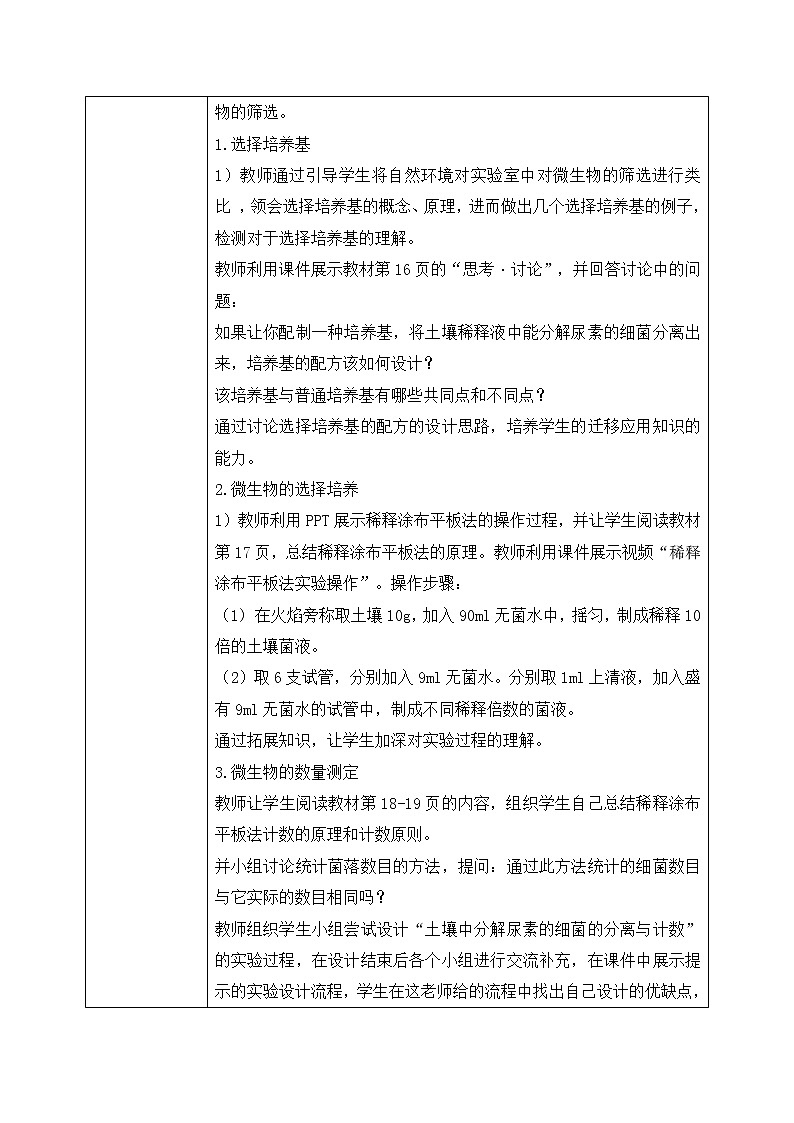 第一章第二节《微生物的培养技术及应用》（第2课时）课件PPT+教案02