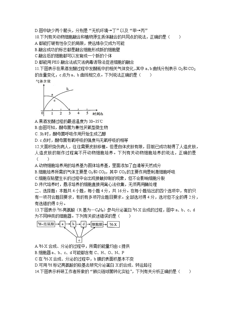 2022衡阳部分校高二下学期期末生物试卷含答案03