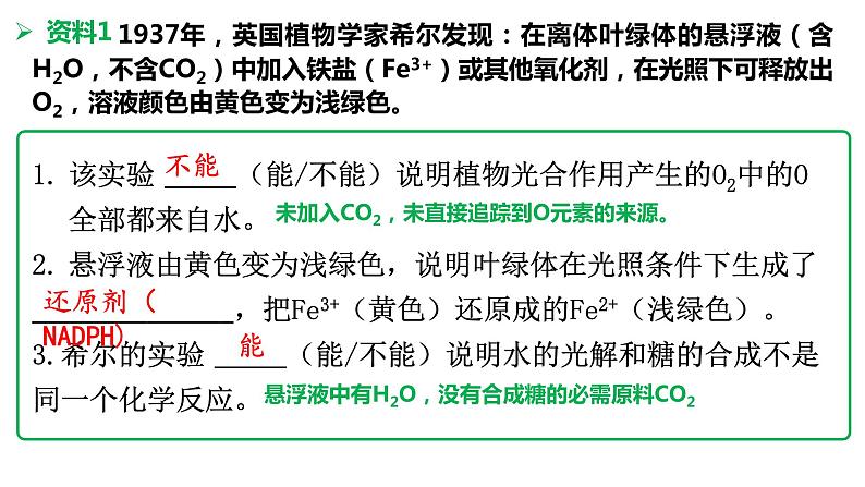 高中生物 光合作用的原理和应用（第一课时） 课件第3页