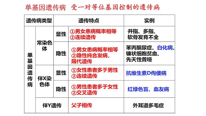 高中生物 人教版 必修2 人类遗传病 课件第7页