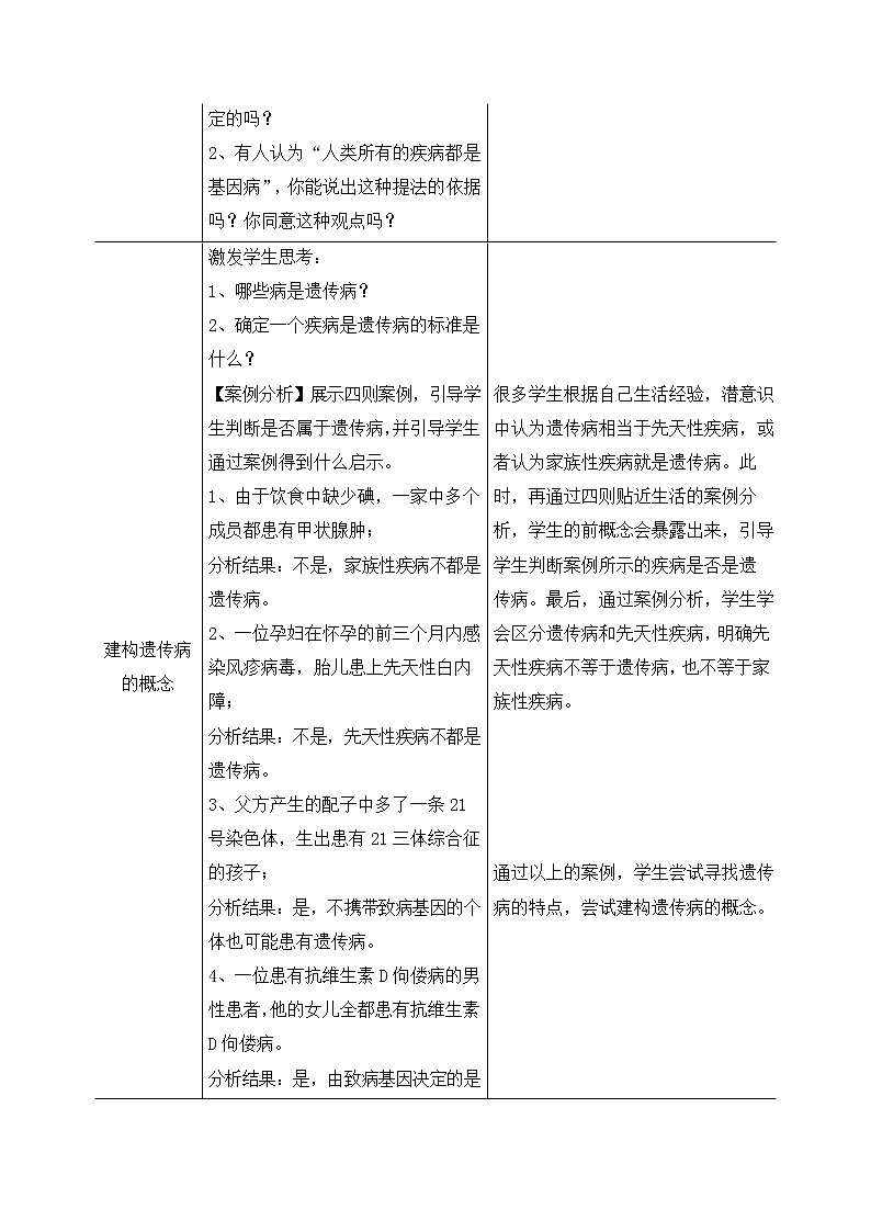 5.3人类遗传病教案--高一下学期生物人教版必修2第2页