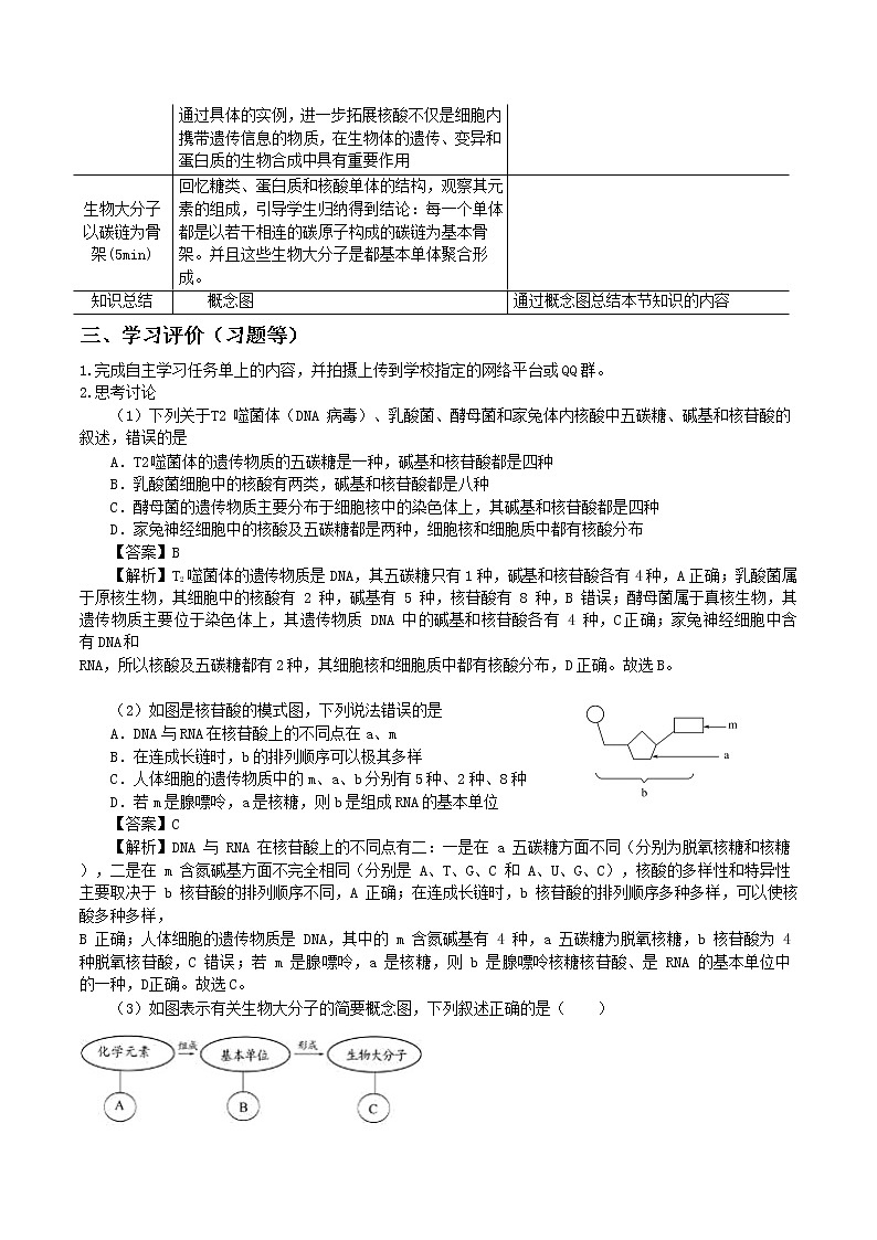 2.5 核酸是遗传信息的携带者教案--高一上学期生物人教版必修1第2页