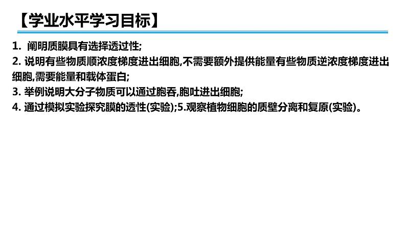 广东省普通高中生物学业水平考试 学考复习课件——第四章细胞的物质输入和输出第2页