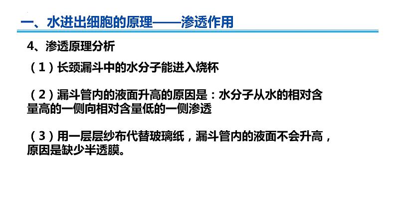 广东省普通高中生物学业水平考试 学考复习课件——第四章细胞的物质输入和输出第4页