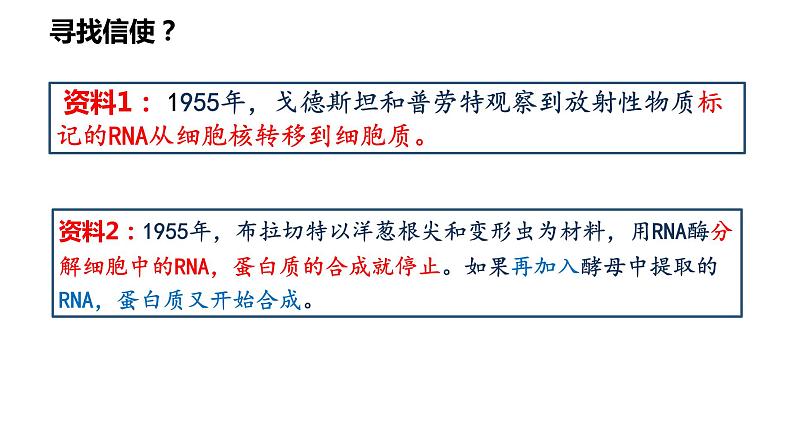 4.1基因指导蛋白质的合成--高一下学期生物人教版必修2第4页