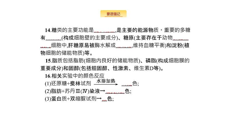 高考生物一轮复习走近细胞组成细胞的分子课件05