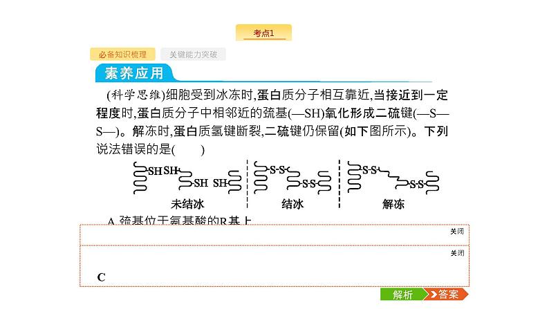 高考生物一轮复习第3讲生命活动的主要承担者蛋白质课件第8页