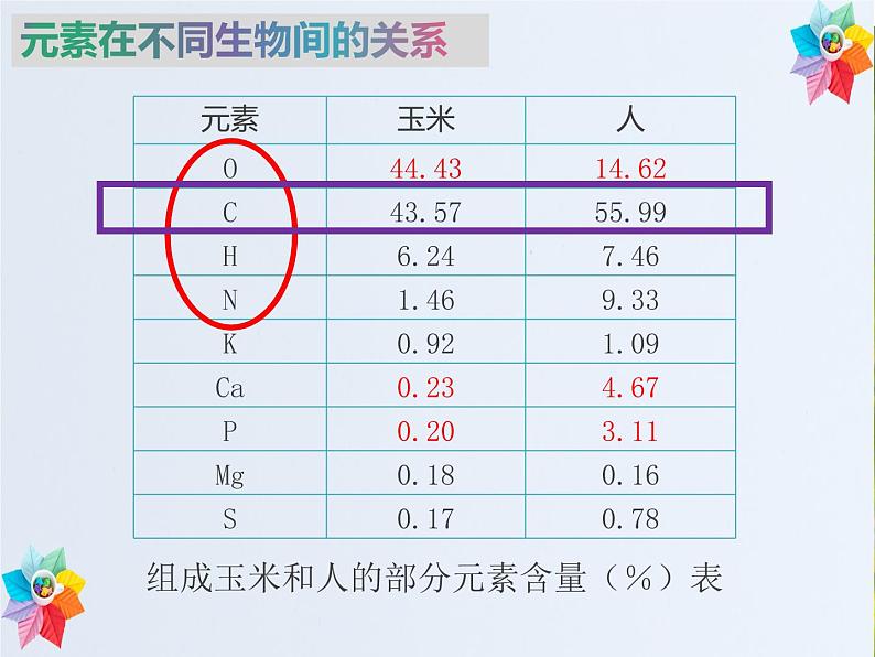 2.1细胞的元素与化合物课件--高一上学期生物人教版必修105