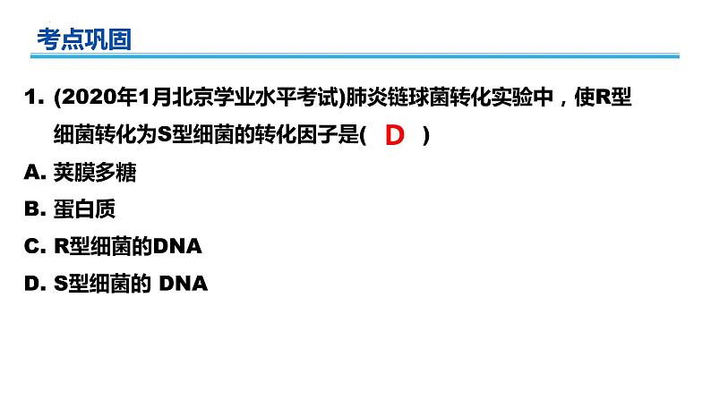 广东省普通高中生物学业水平考试 学考复习课件——必修二第三章基因的本质（第一课时）第7页