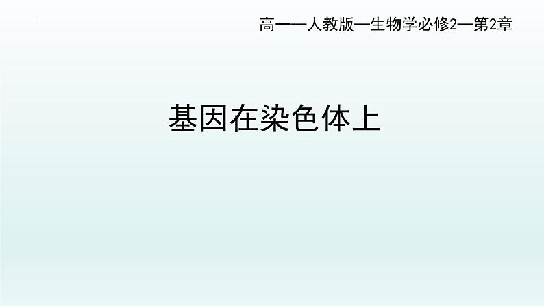 2.2 基因在染色体上课件--高一下学期生物人教版必修2第1页