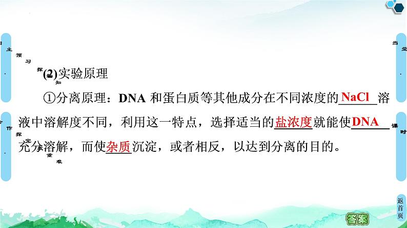 专题5  课题1 DNA的粗提取与鉴定--高中生物选修1--同步课件PPT(人教版)05