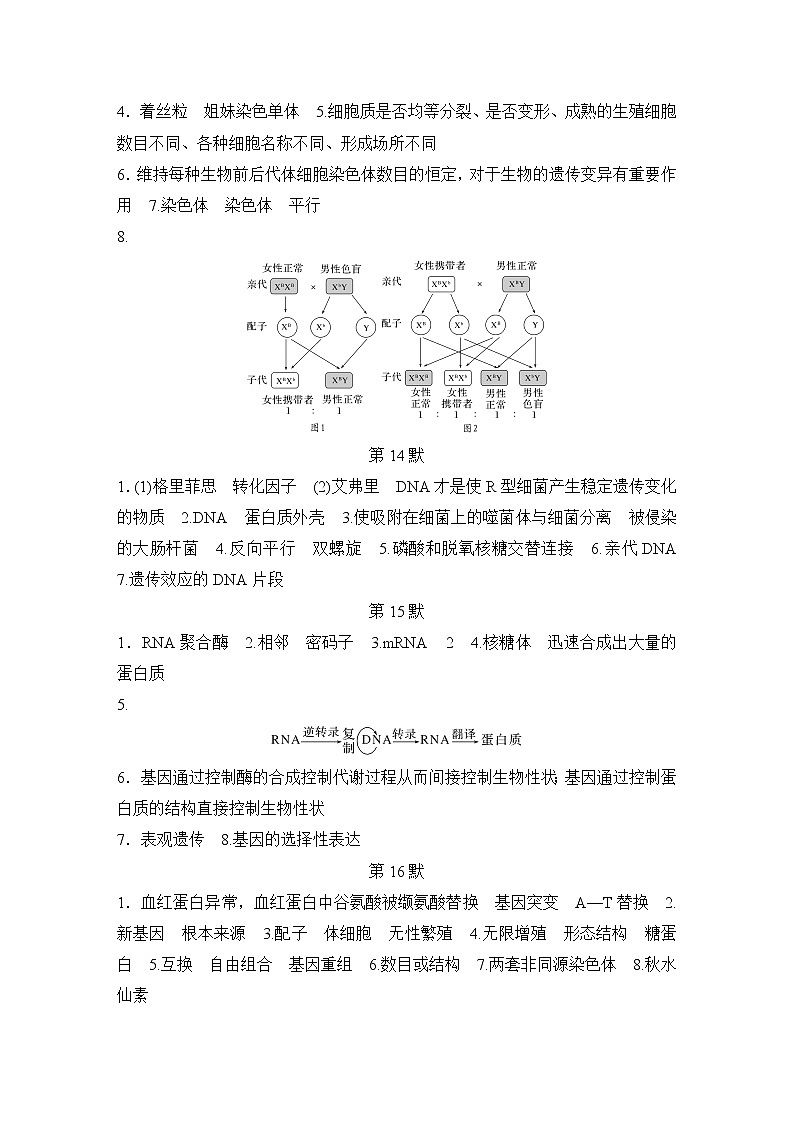 2023版创新设计高考生物（新教材人教版）总复习一轮讲义学生答案第3页
