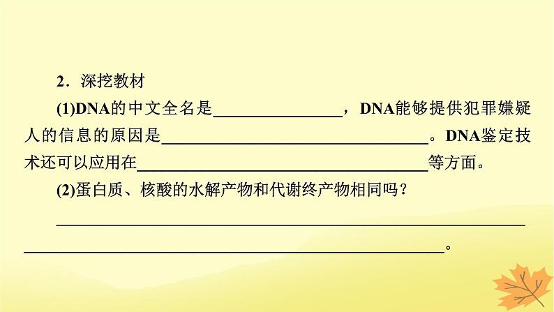 2023版高考生物一轮总复习第1单元走近细胞组成细胞的分子第4讲核酸是遗传信息的携带者细胞中的糖类和脂质课件08