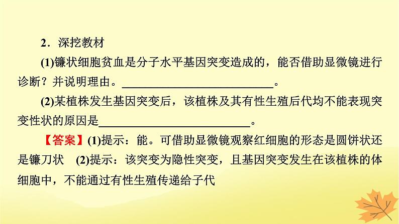 2023版高考生物一轮总复习第7单元基因突变及其他变异生物的进化第1讲基因突变和基因重组课件第8页