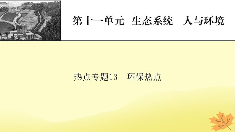 2023版高考生物二轮总复习热点专题13环保热点课件01