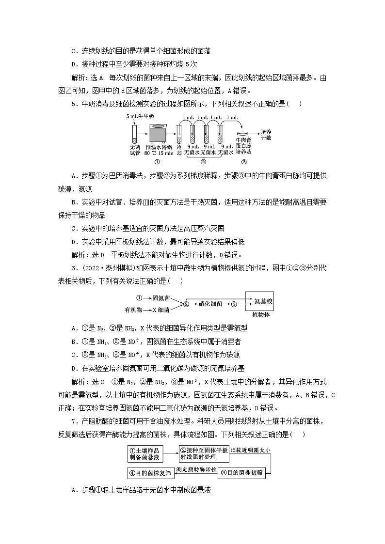 新课标2023版高考生物一轮总复习课时验收评价四十八微生物的培养技术及应用第2页