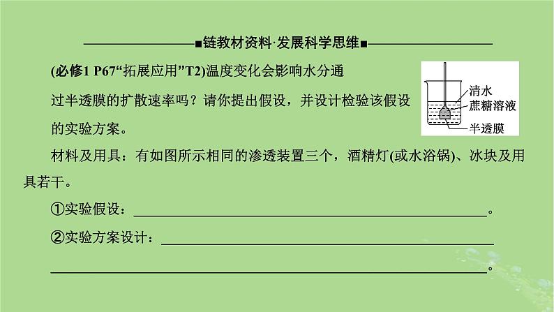 新课标2023版高考生物一轮总复习第二单元细胞的基本结构与物质的输入和输出第2讲细胞的物质输入和输出课件07