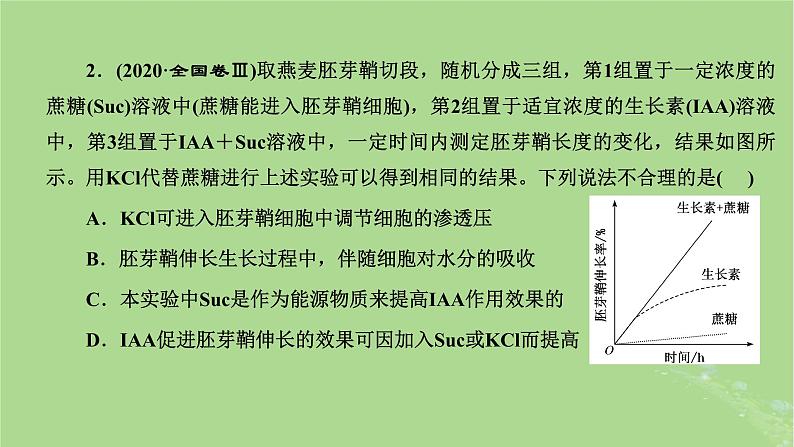 新课标2023版高考生物一轮总复习第九单元植物生命活动的调节第2讲重点研究“植物激素调节的相关实验探究”课件05