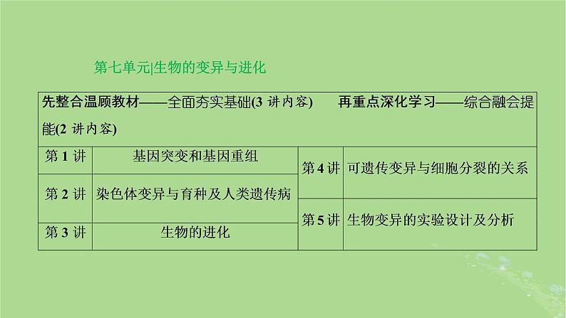 新课标2023版高考生物一轮总复习第七单元生物的变异与进化第1讲基因突变和基因重组课件第1页