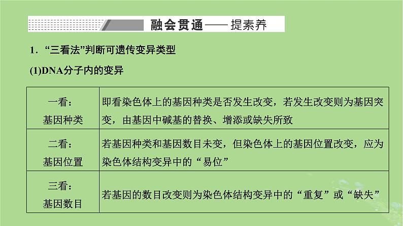 新课标2023版高考生物一轮总复习第七单元生物的变异与进化第5讲生物变异的实验设计及分析课件02