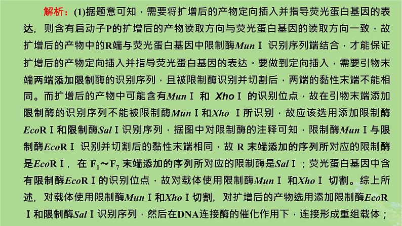 新课标2023版高考生物一轮总复习第十四单元基因工程及生物技术的安全性与伦理问题第2讲重点研究“基因工程操作中限制酶的选择和PCR技术”课件第8页