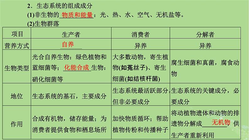 新课标2023版高考生物一轮总复习第十一单元生态系统及人类与环境第1讲生态系统的结构和能量流动课件05