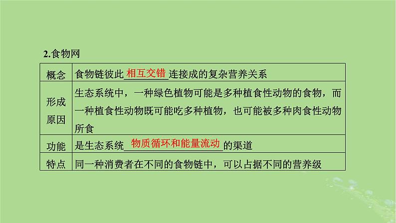 新课标2023版高考生物一轮总复习第十一单元生态系统及人类与环境第1讲生态系统的结构和能量流动课件07