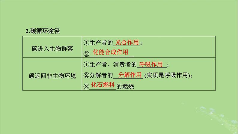 新课标2023版高考生物一轮总复习第十一单元生态系统及人类与环境第2讲生态系统的物质循环信息传递和稳定性课件06