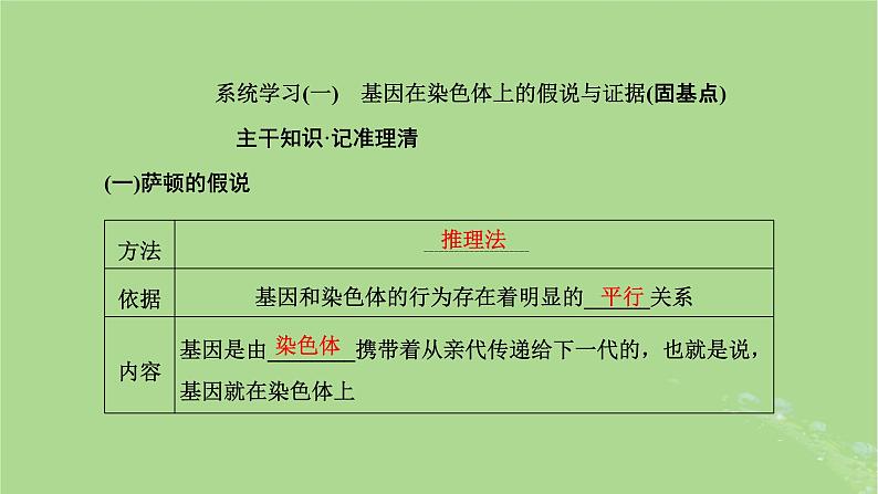 新课标2023版高考生物一轮总复习第五单元遗传的基本规律和伴性遗传第2讲基因在染色体上和伴性遗传课件03